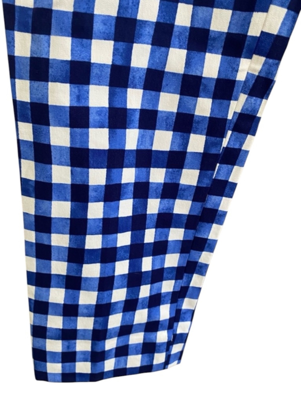 TALBOTS Chatham Gingham Ankle Pants in Navy / White Size 8 — SUMMER STAPLE! - Picture 6 of 9